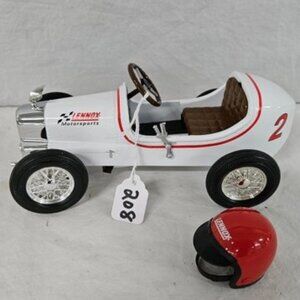 Lennox #2 Pedal Car w/Helmet, Shelf Model, No Box